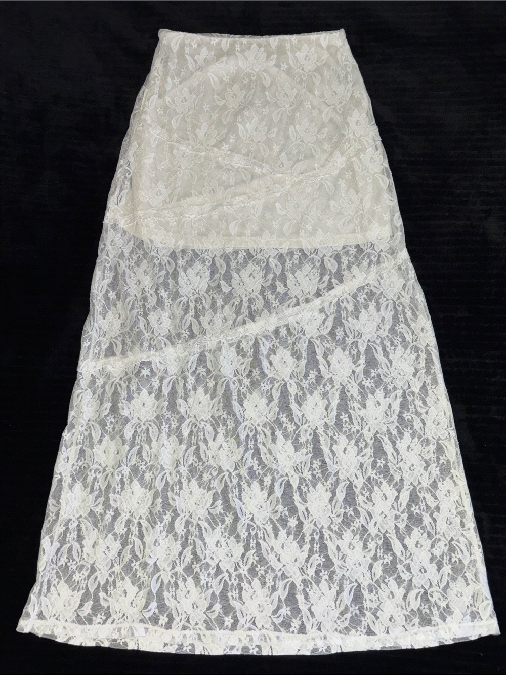 Ivory Lace Maxi Skirt